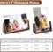 2 Pack 5x7 Inch Rustic Wooden Photo Frames with Walnut Base and Acrylic Glass (Horizontal + Vertical)